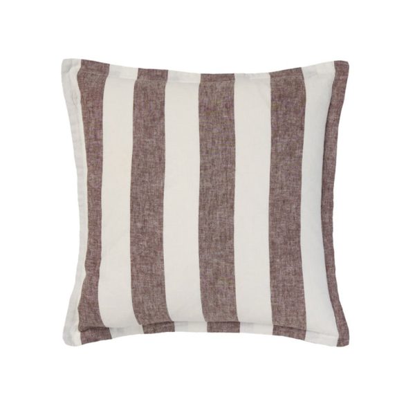 Vintage Stripe Tiramisu Cushion 48 x 48cm by Linen house For Cheap