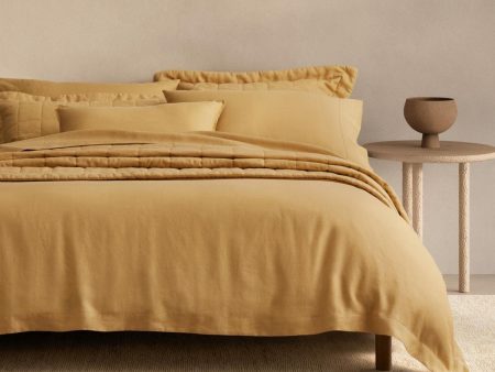 Abbotson OCHRE Linen Quilt Cover by Sheridan Discount