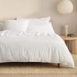 Bayley WHITE Washed Percale Quilt Cover Set by Sheridan Online now