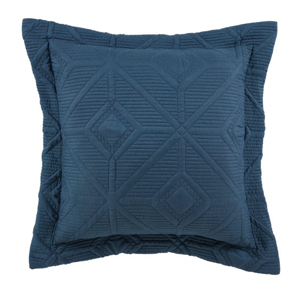 Kazimir Navy Square Cushion by Bianca Sale