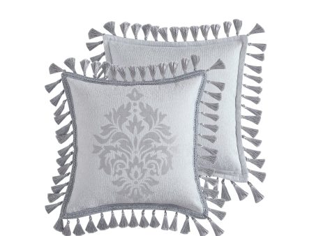 Orion Silver Square Cushion by Davinci For Discount