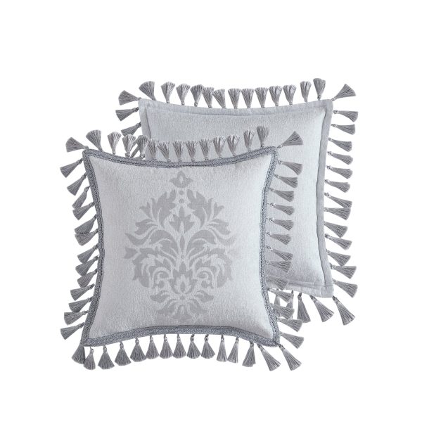 Orion Silver Square Cushion by Davinci For Discount