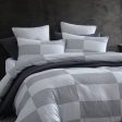 Region Grey Quilt Cover Set by Logan and Mason Platinum Online now