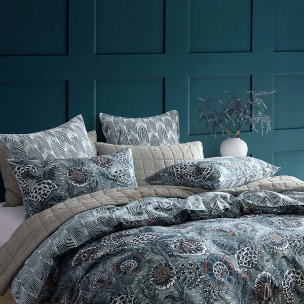 Cape Conran Teal Quilt Cover Set by Logan and Mason Discount