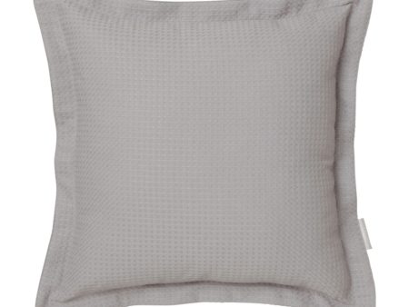 Ascot Pewter Square Filled Cushion by Logan and Mason Platinum For Discount