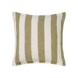 Vintage Stripe Pesto Cushion 48 x 48cm by Linen house Hot on Sale