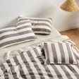 Vintage Stripe Tiramisu Quilt Cover Set by Linen House Online now