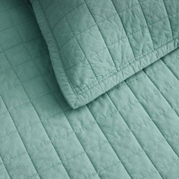 Reilly ARCTIC GREEN Bed Cover by Sheridan Online