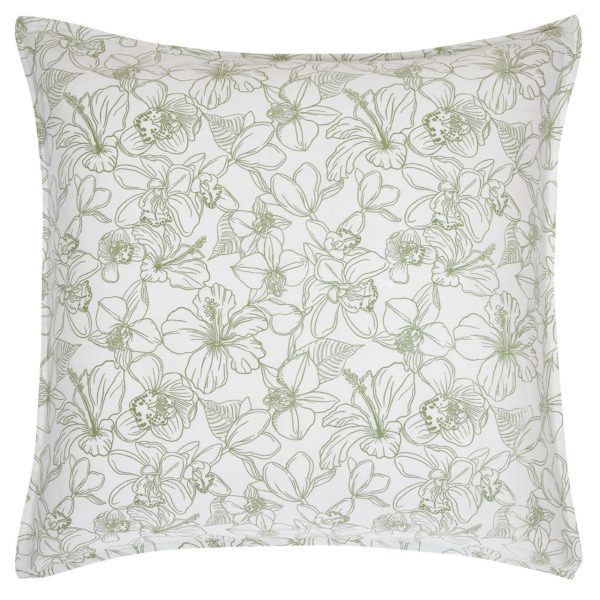 Aviary Green European Pillowcase by Logan and Mason Hot on Sale