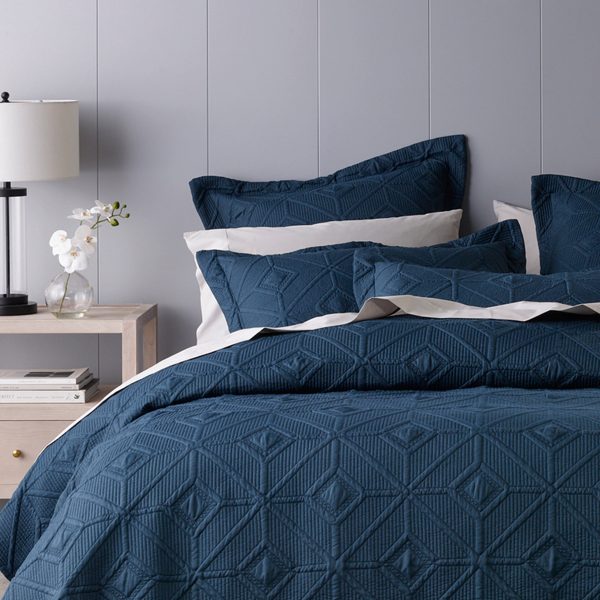 Kazimir Navy Coverlet Set By Bianca Online