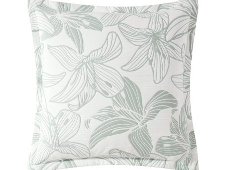 Grace Sage European Pillowcase by Logan and Mason Platinum Fashion