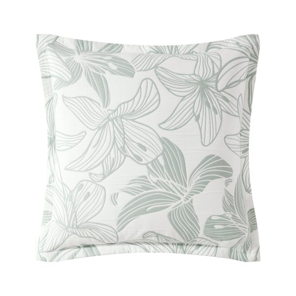 Grace Sage European Pillowcase by Logan and Mason Platinum Fashion