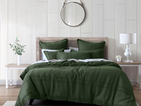 Sussex Forest Green Quilt Cover Set By Bianca Hot on Sale