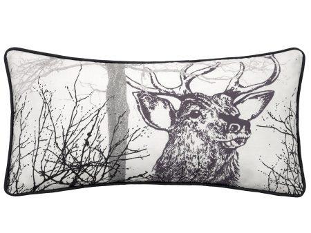 Alpine Stag Oblong Taupe Cushion by Bianca Cheap