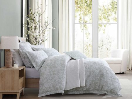 Quinn Sage Quilt Cover Set by Private Collection Supply