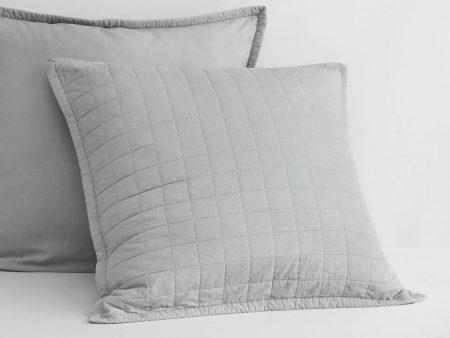 Reilly SOFT GREY European Pillow Sham by Sheridan Fashion