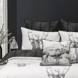 Alpine Stag Square Sepia Velvet Cushion by Bianca For Discount