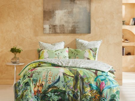 Aviary Green Quilt Cover Set by Logan & Mason Online now