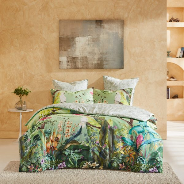 Aviary Green Quilt Cover Set by Logan & Mason Online now