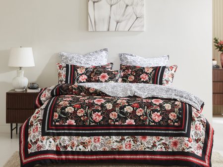 Shanghai Nights Black Quilt Cover Set by Logan & Mason Online now