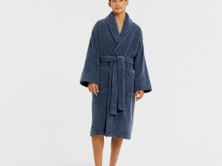 AVEN Australian Cotton Bath Robe INDIGO by Sheridan Supply