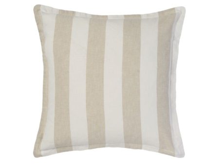 Vintage Stripe Natural Cushion 48 x 48cm by Linen house Fashion