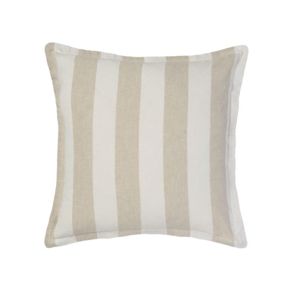 Vintage Stripe Natural Cushion 48 x 48cm by Linen house Fashion