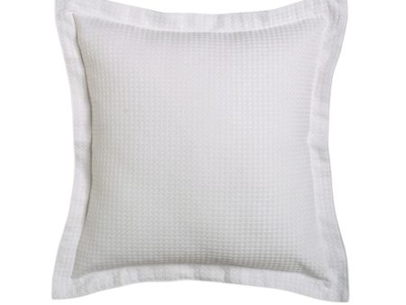 Ascot White Square Filled Cushion by Logan and Mason Platinum Online Sale