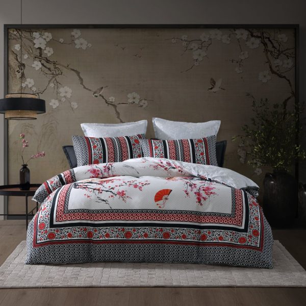 Tokyo Drift Red Quilt Cover Set by Logan and Mason For Cheap