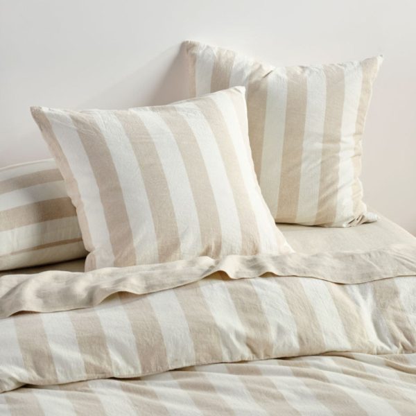 Vintage Stripe Natural Quilt Cover Set by Linen House Online Hot Sale