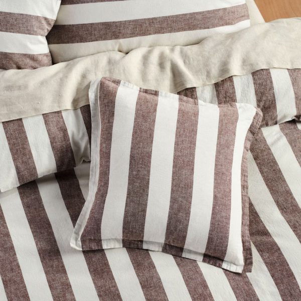 Vintage Stripe Tiramisu Quilt Cover Set by Linen House Online now