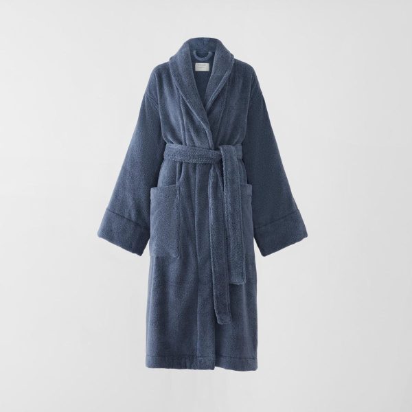 AVEN Australian Cotton Bath Robe INDIGO by Sheridan Supply