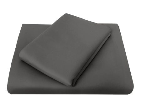 Chateau 210THC Polyester Cotton Flat Sheet or Fitted Sheet PEWTER by Bambury Commercial For Sale