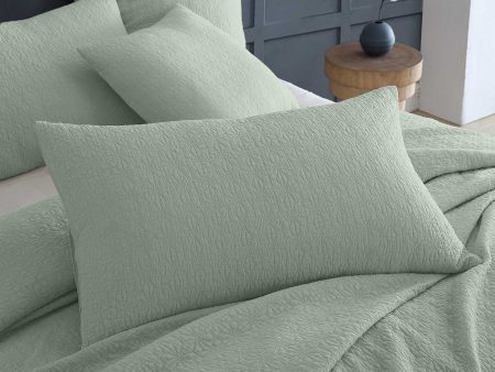 Kayo Sage Pillowcase Sham Pair by Logan & Mason Platinum For Cheap