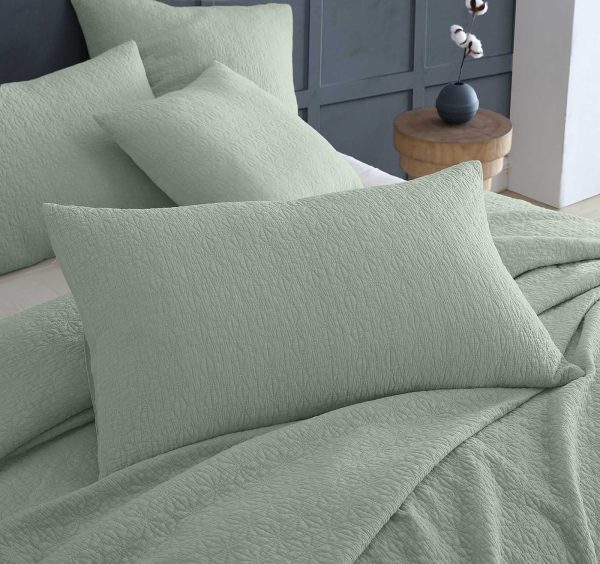 Kayo Sage Pillowcase Sham Pair by Logan & Mason Platinum For Cheap