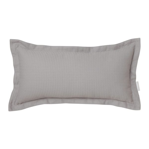 Ascot Pewter 30x60cm Long Filled Cushion by Logan and Mason Platinum Discount