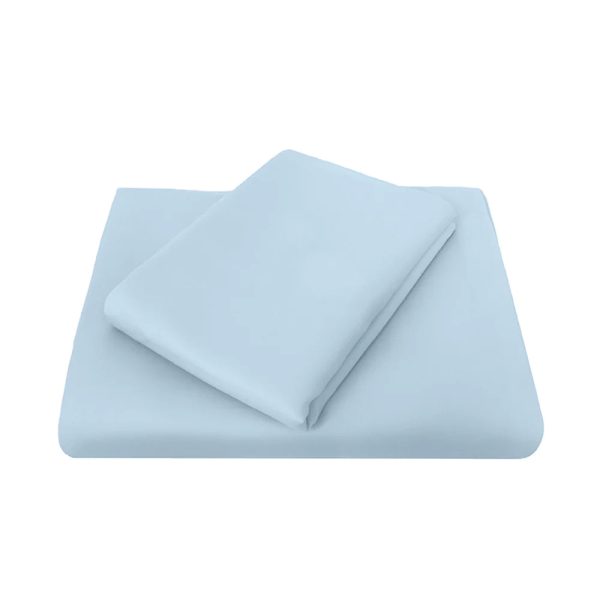 Chateau 210THC Polyester Cotton Flat Sheet or Fitted Sheet BLUE by Bambury Commercial For Sale