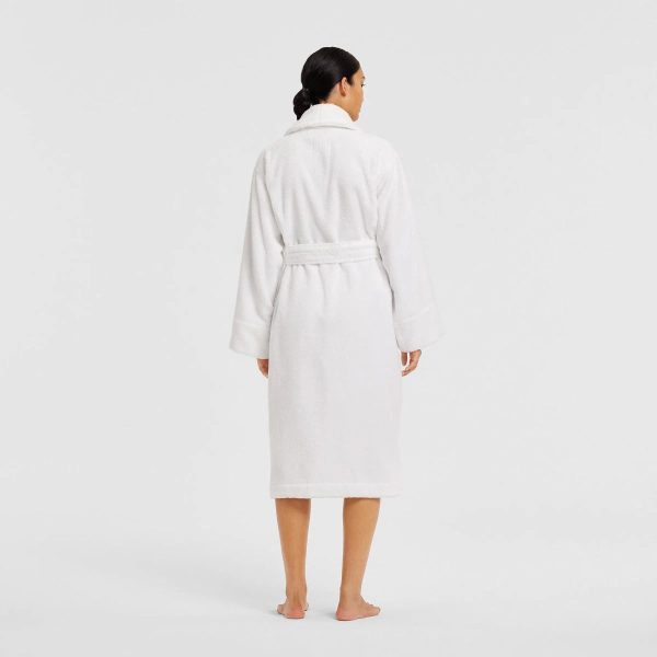 AVEN Australian Cotton Bath Robe WHITE by Sheridan Fashion