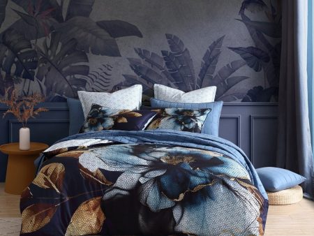 Golden Glow Navy Quilt Cover Set by Logan and Mason Sale