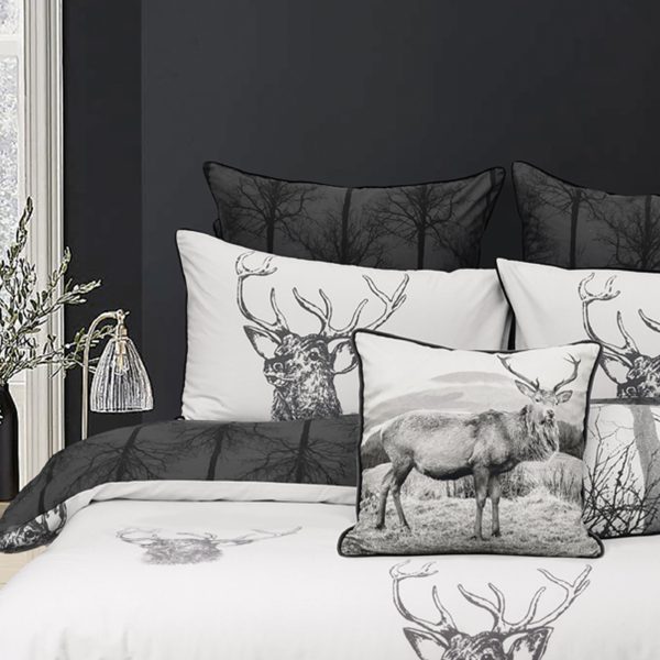 Alpine Stag Oblong Taupe Cushion by Bianca Cheap