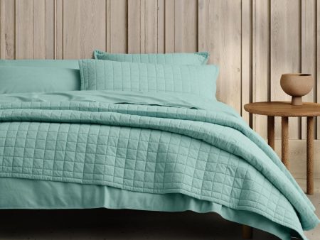 Reilly ARCTIC GREEN Bed Cover by Sheridan Online