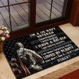 Veteran door mat with your name - Patriotic Veteran Navy For Discount