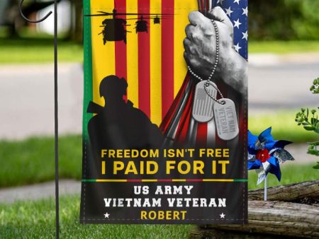 Personalized Flag for Vietnam Veteran - Freedom Isn t Free Hot on Sale