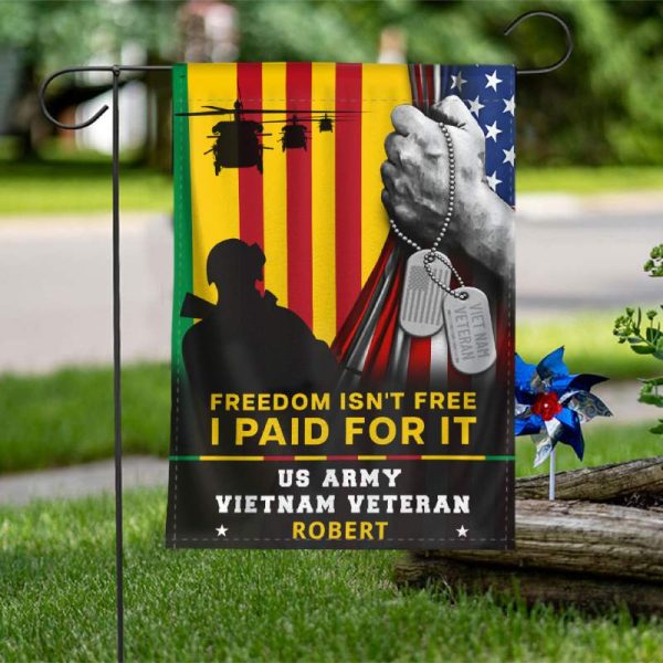 Personalized Flag for Vietnam Veteran - Freedom Isn t Free Hot on Sale