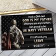 Veteran door mat with your name - Leave Navy Sale