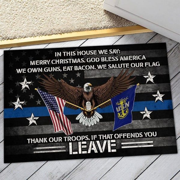 US military door mat - Thank our troops Sale