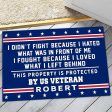 Veteran door mat with your name - I didn t fight on Sale