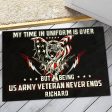 Personalized door mat with your name - Veteran forever For Cheap