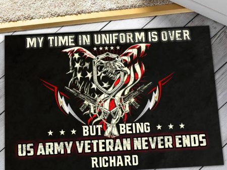 Personalized door mat with your name - Veteran forever For Cheap