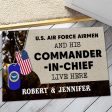 Personalized door mat with your name - For US military Hot on Sale